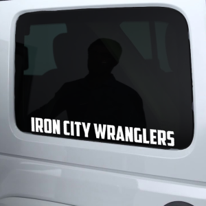 Iron City Wranglers Sticker - Text Only